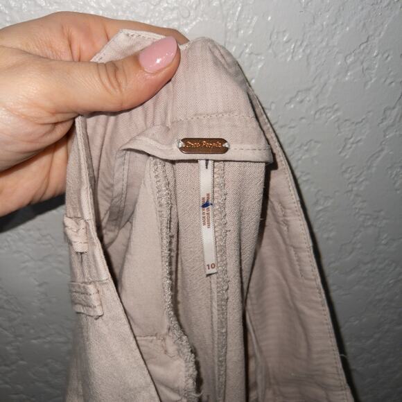 Free People Neutral Beige‎ Calla Pleated Trousers Size 10 - Picture 8 of 9